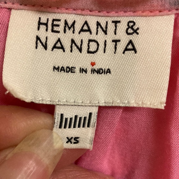 HEMANT & NANDITA Pink Floral Sheer Long-Sleeve Romper - Picture 2 of 16